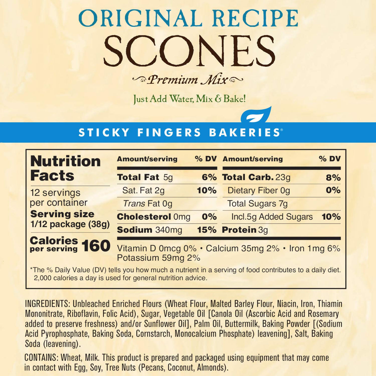 Sticky Fingers dough rolled and cut into scones before baking.