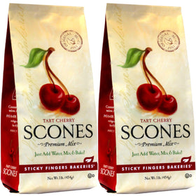 Sticky Fingers English Scone Mix tart cherries bag ready for home baking.