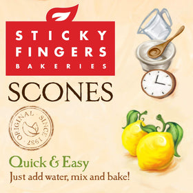 Sticky Fingers Lemon Poppyseed Scone Mix perfect for weekend baking adventures.