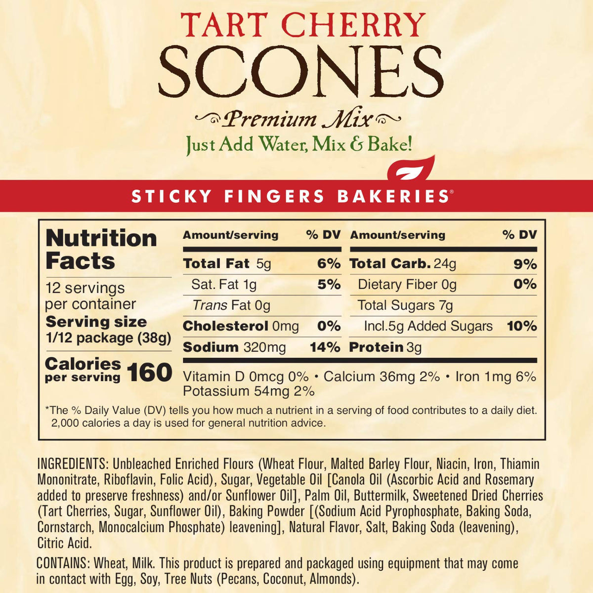 Warm scones with glaze from Sticky Fingers cherry mix.
