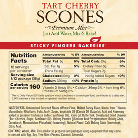Warm scones with glaze from Sticky Fingers cherry mix.