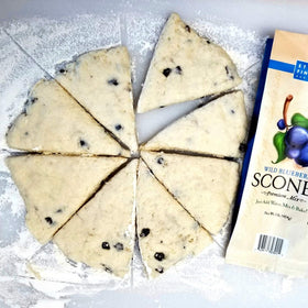 Sticky Fingers scones plated with glaze, ready to serve