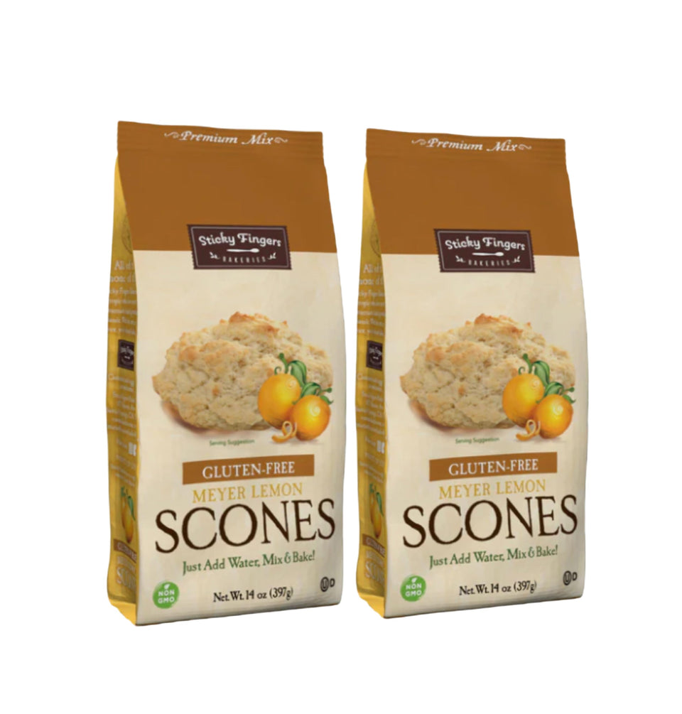 Sticky Fingers lemon scone mix 2-pack box for quick gluten-free baking