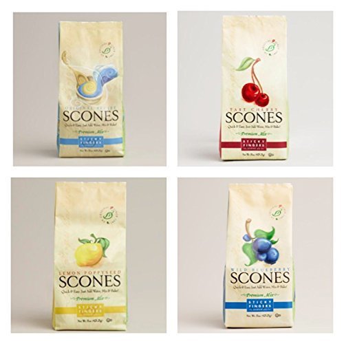 Sticky Fingers Scone Mix Variety Pack with four flavors for easy at-home baking.