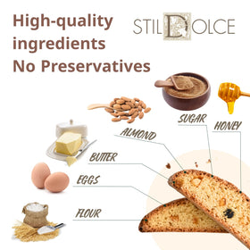 Stildolce biscotti paired with coffee for a refined break.