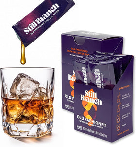 Still Branch Old Fashioned sachets packaging for portable, mess-free home mixing.