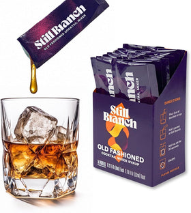 Still Branch single-serve Old Fashioned sachets for quick, bar-quality cocktails.