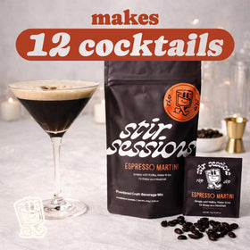 Stir Sessions shake with ice to create frothy, café-style espresso martini.
