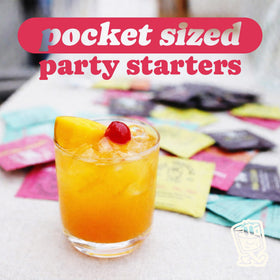 Stir Sessions mocktail glass with berry garnish, alcohol-free option for gatherings