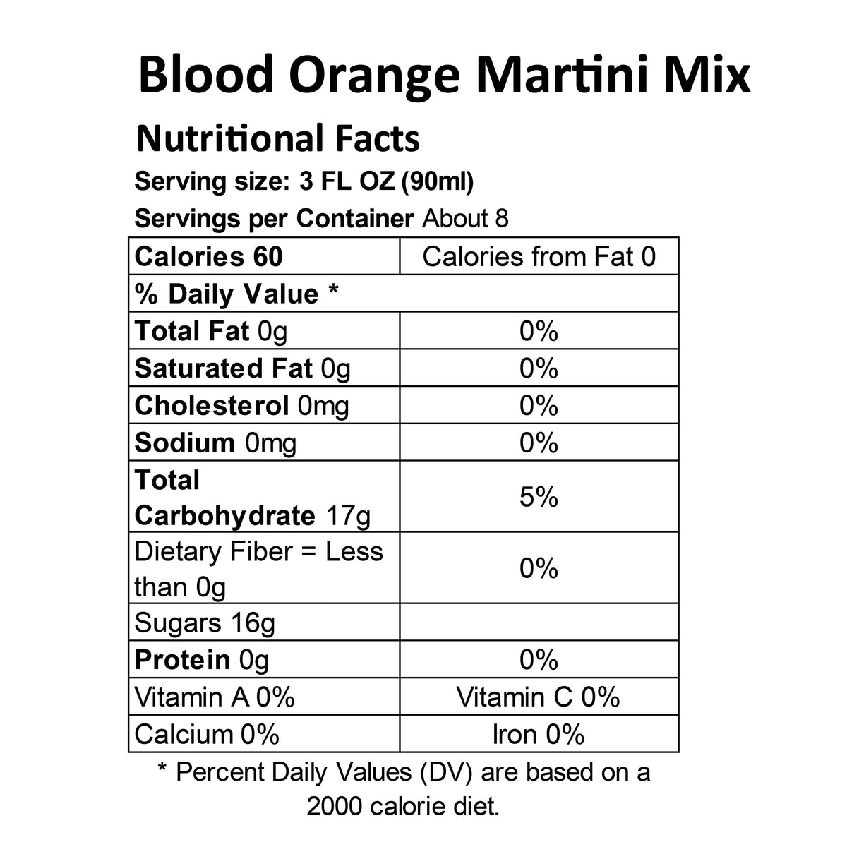 Stirrings Blood Orange Martini Mix being poured into a glass for an elegant cocktail