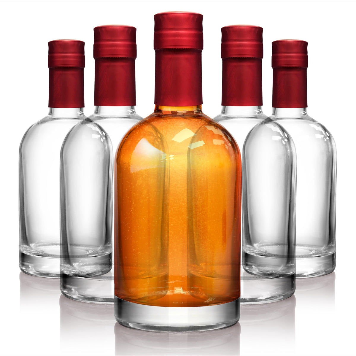 Stock Your Home 375ml glass bottle with cork for secure flavor storage