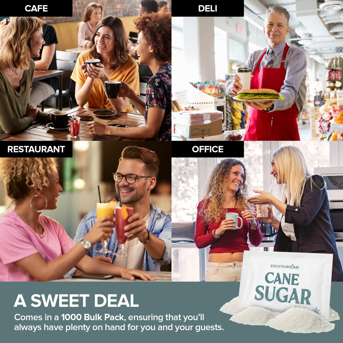 Stock Your Home sugar packets help schools and offices manage beverage stations efficiently.