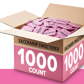 Stock Your Home pink saccharin packets join tea and fruit for effortless sweetness