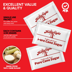 Stock Your Home single-serve sugar packets shown for personalized sweetness