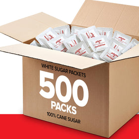 Stock Your Home sugar packets arranged on counter for fast beverage prep