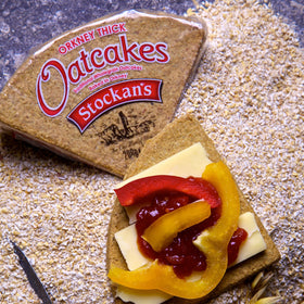 Stockan's Orkney oatcakes on toast with butter, a tasty breakfast.