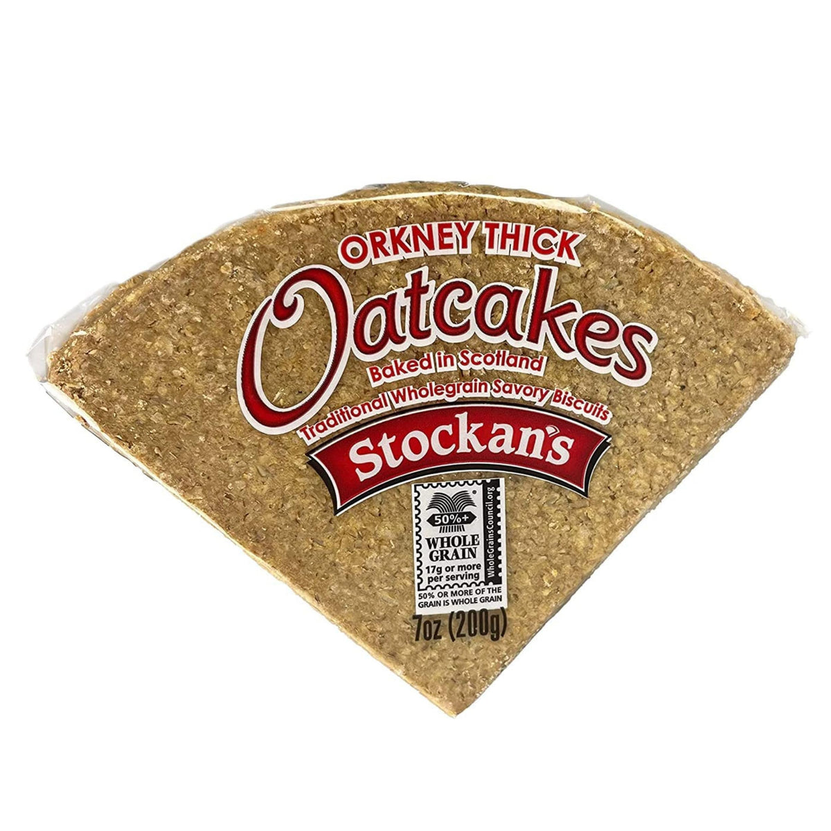 Stockan's Orkney oatcakes pack front, great for a savory breakfast.