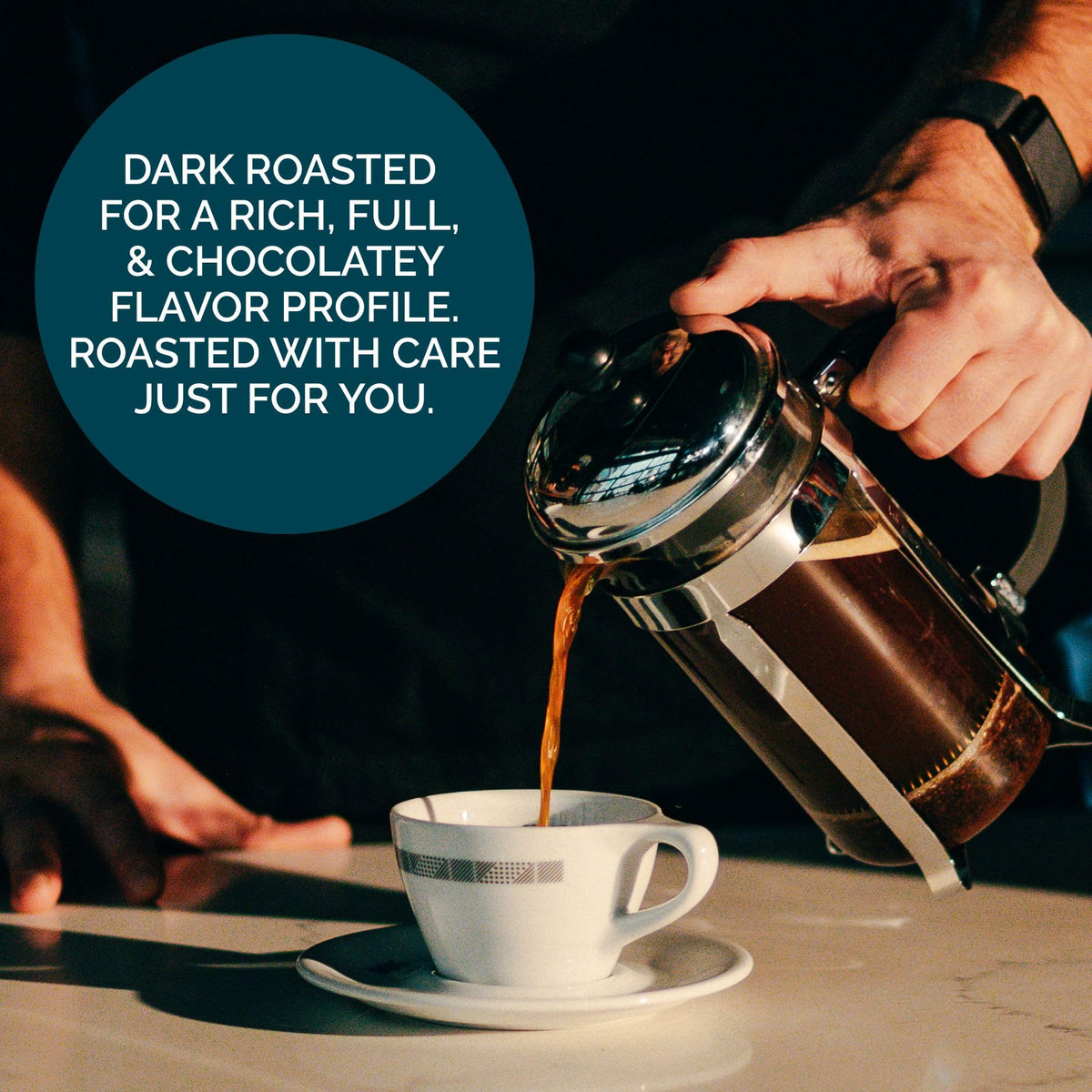 Stone Creek coffee pour-over setup emphasizing aroma and clarity