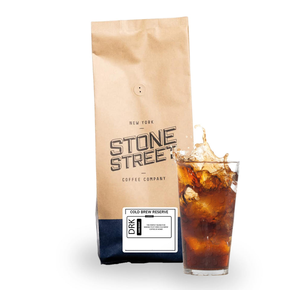 Stone Street Cold Brew coarse-ground bag for easy, smooth cold brew at home.