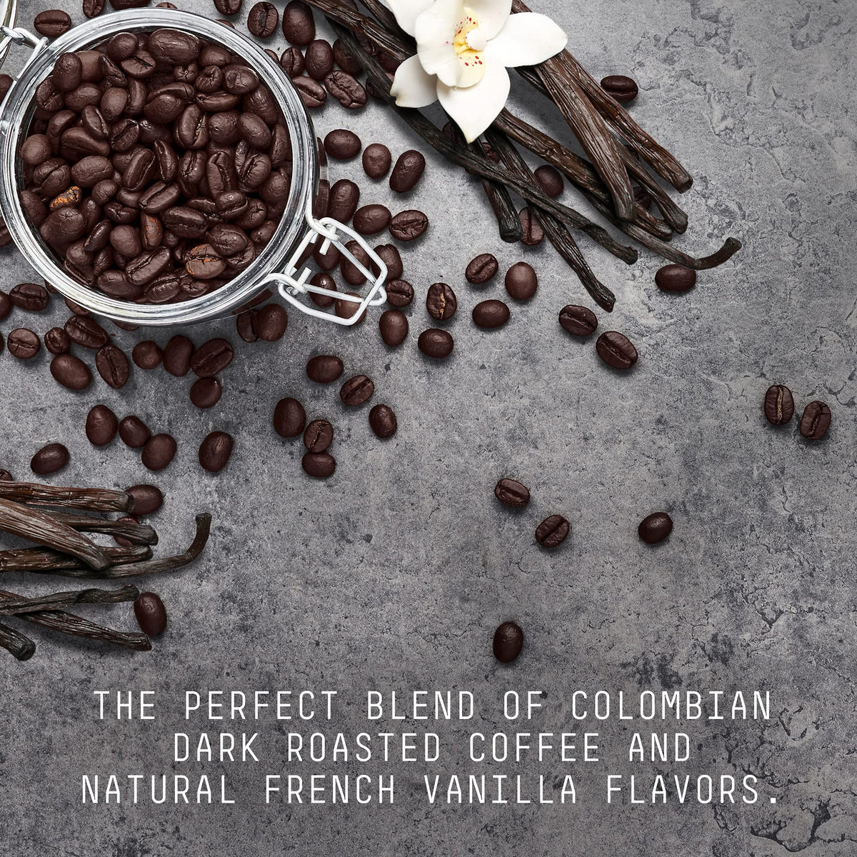 Stone Street Cold Brew natural French Vanilla aroma highlighting subtle vanilla notes for iced coffee.