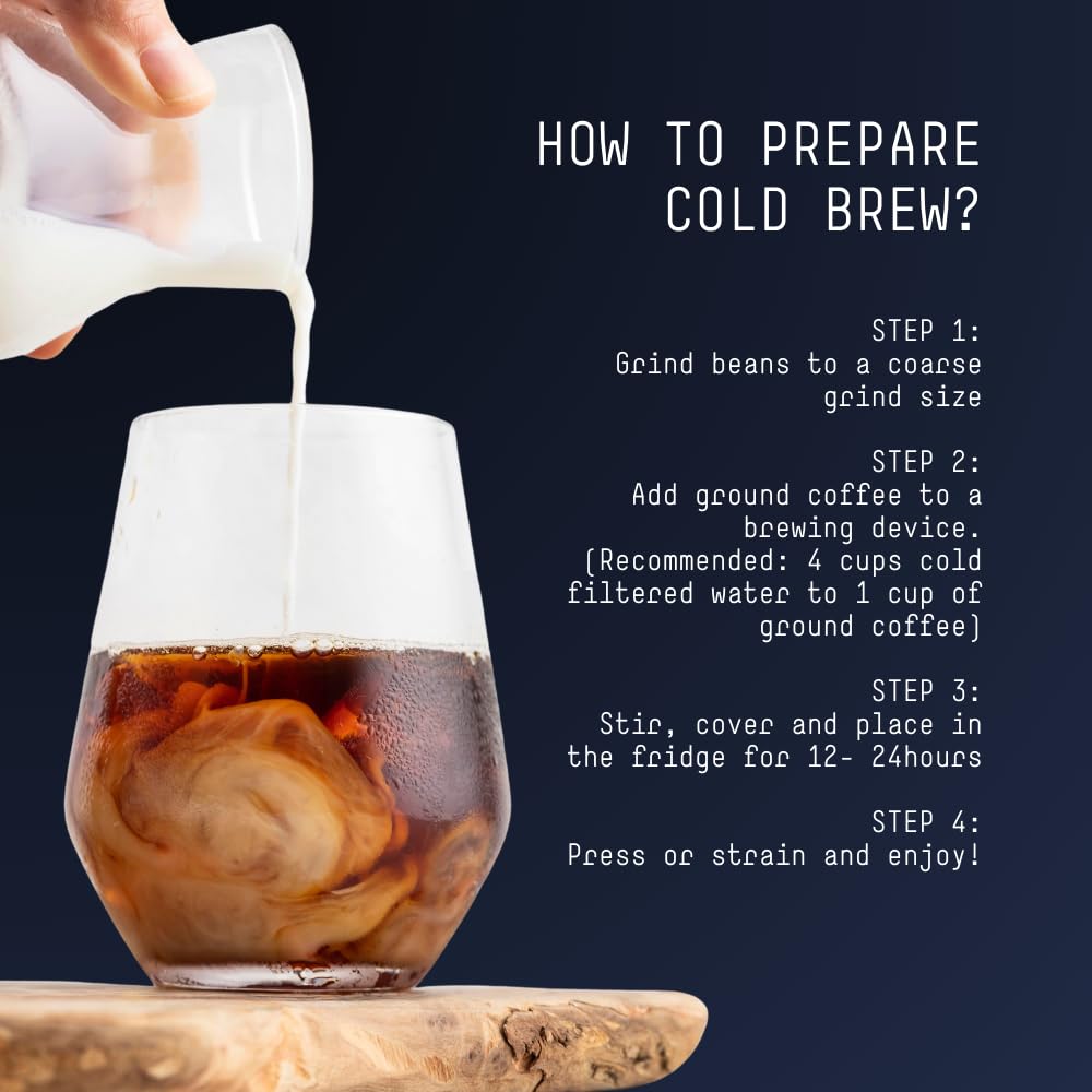 Stone Street Colombian Supremo beans used for premium, smooth cold brew flavor.