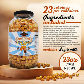 Stonehedge Farms 23oz popcorn barrel; perfect party snack and shareable treat.