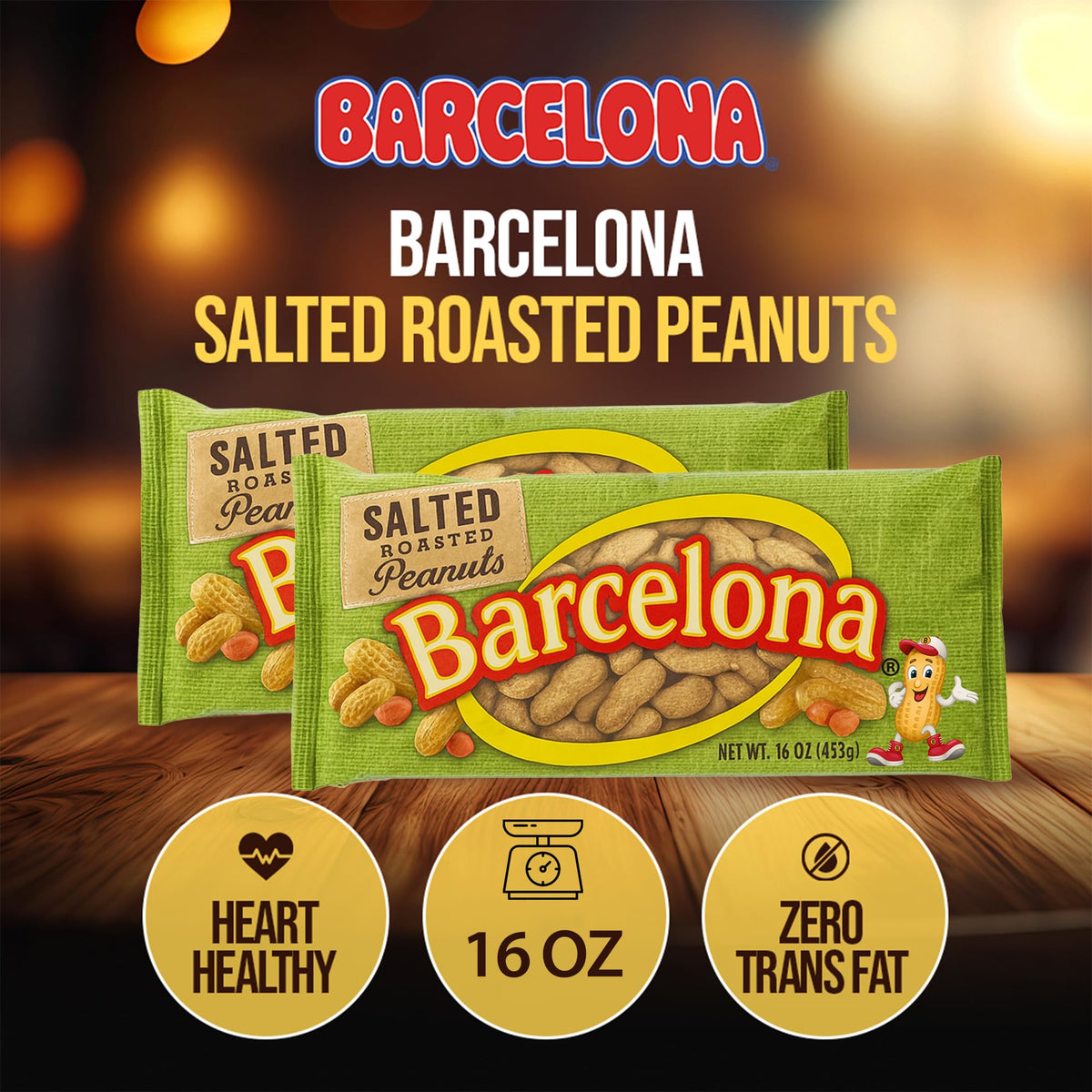 Stonehedge Farms Barcelona Nut in-shell peanuts shown up close, with rugged shells and hearty kernels.