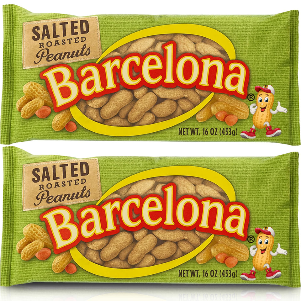 Stonehedge Farms Barcelona Nut in-shell peanuts in packaging, salted and dry roasted for convenient snacking.
