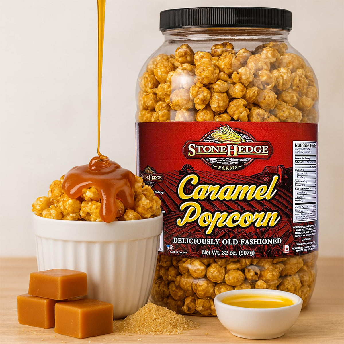 Stonehedge Farms bulk popcorn tubs suit large gatherings.