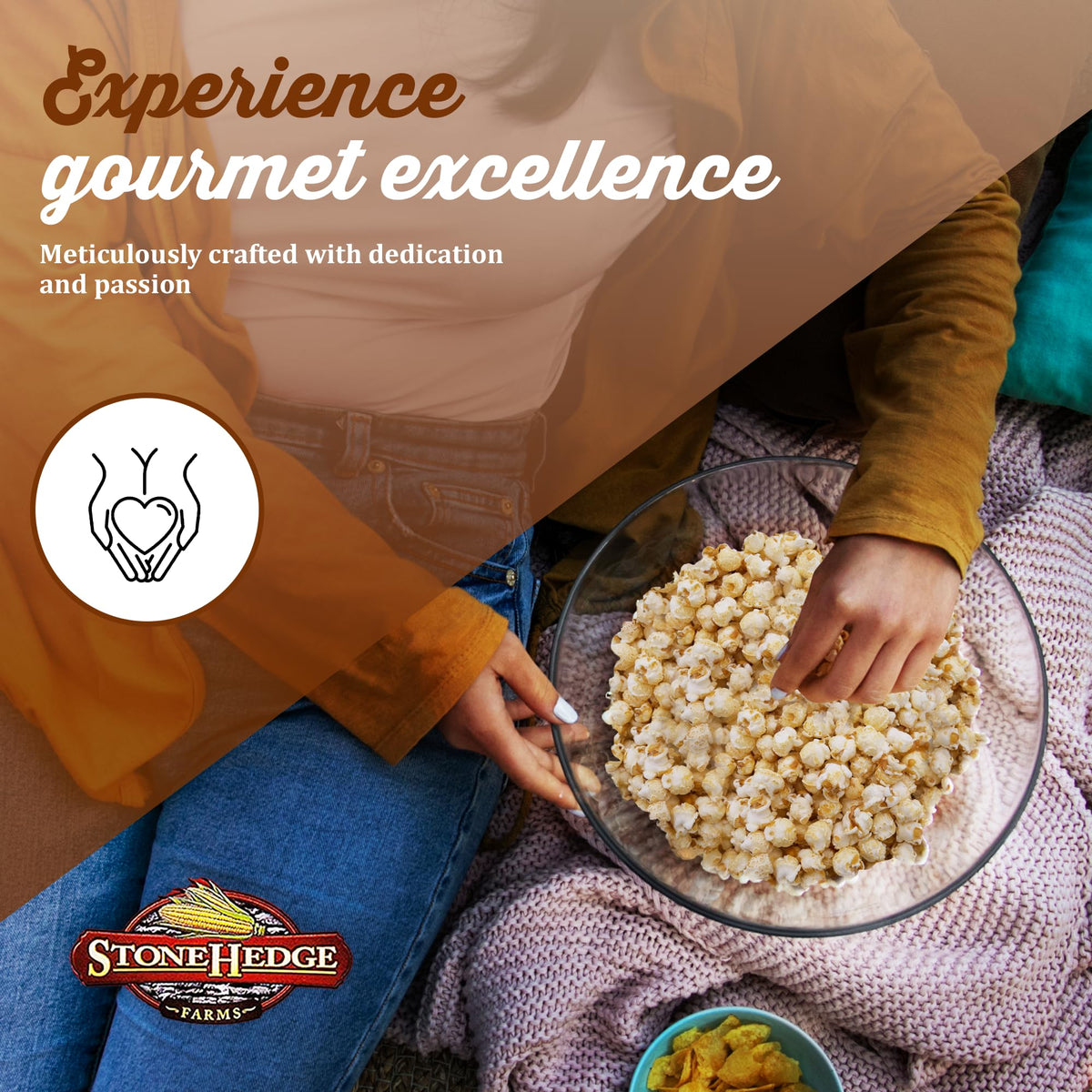Stonehedge Farms Kettle Corn USA-made packaging and quality labeling.