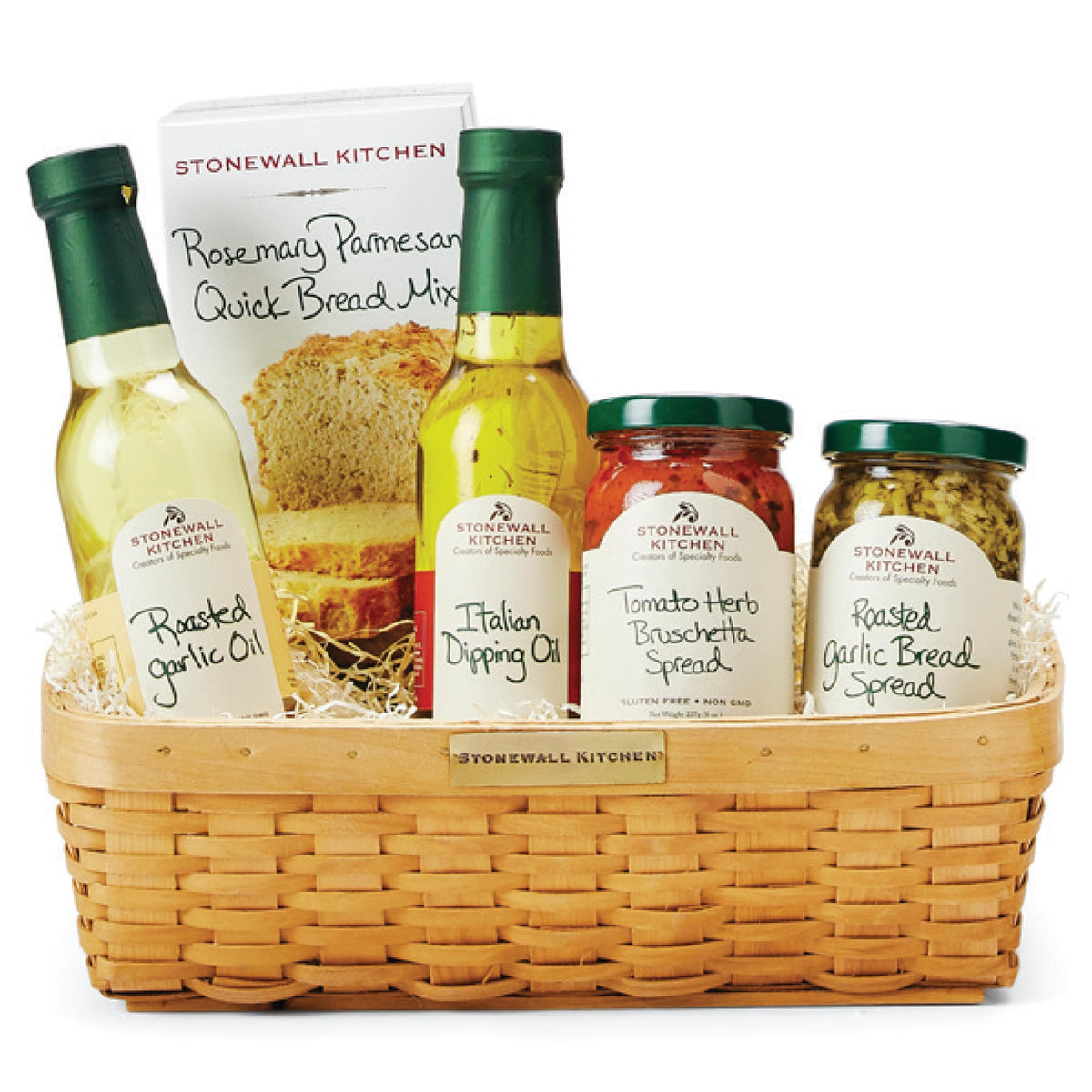 Stonewall Kitchen antipasto gift set in reusable basket, perfect for Mother's Day gifting.