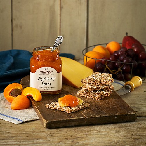 Stonewall Kitchen Apricot Jam spread on toast for a bright breakfast