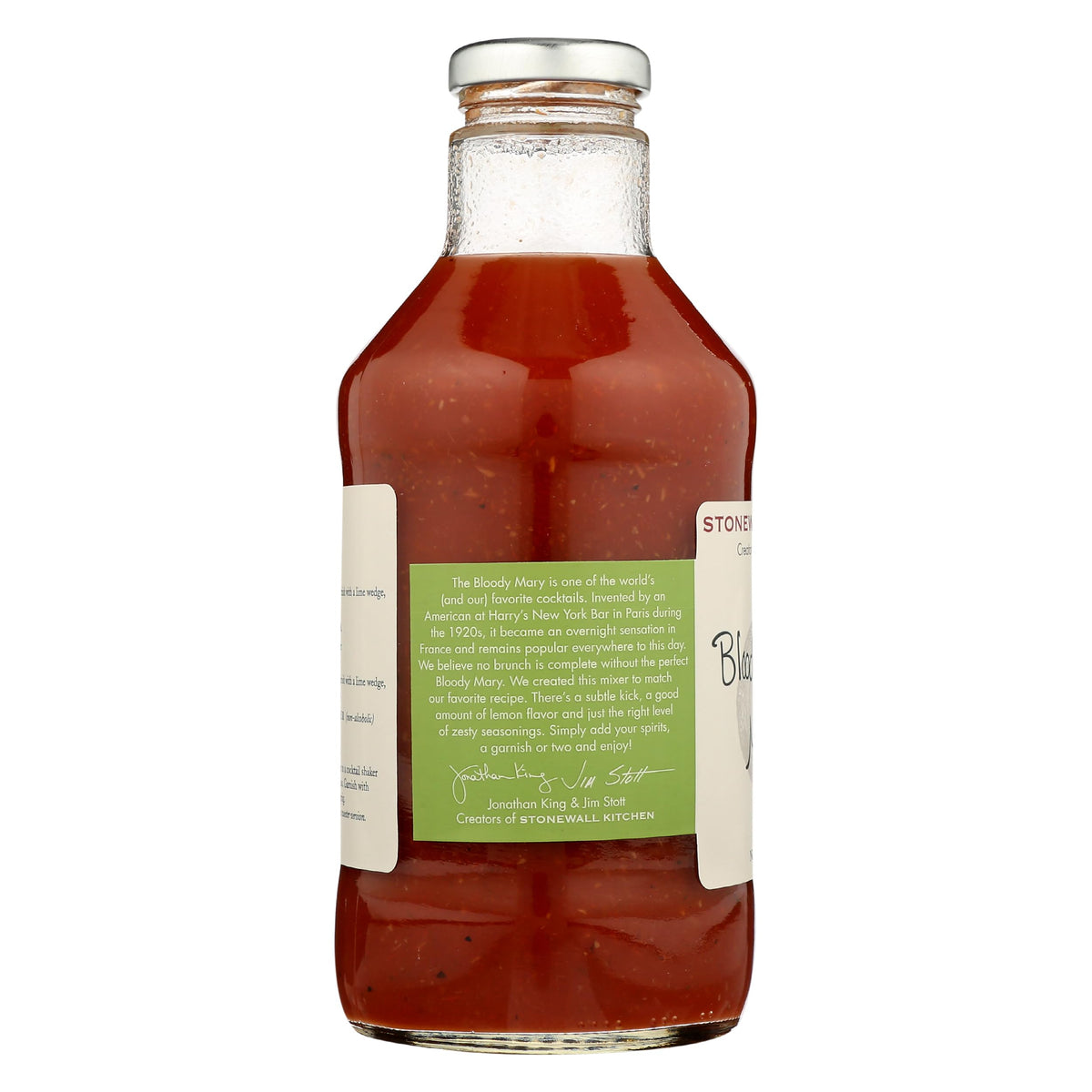 Stonewall Kitchen Bloody Mary Mix in a glass ready to serve