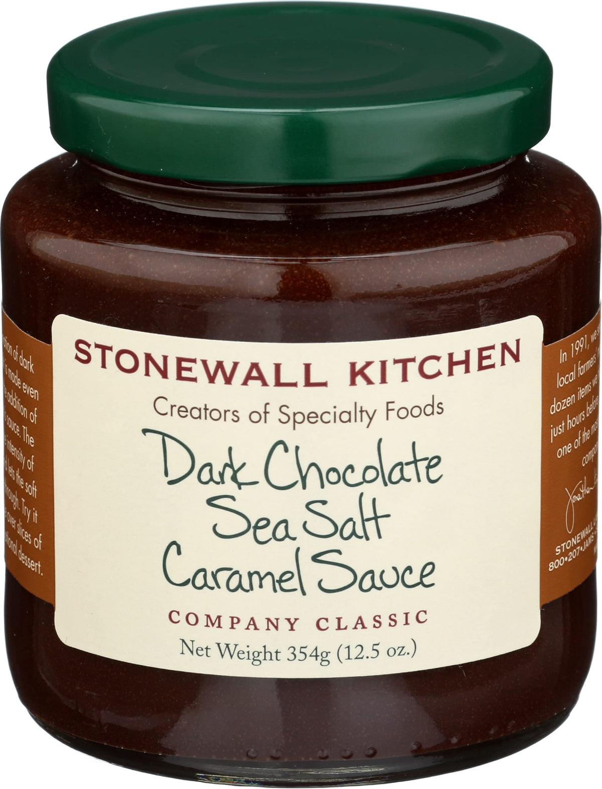 Stonewall Kitchen brownie topped with dark chocolate caramel sauce.