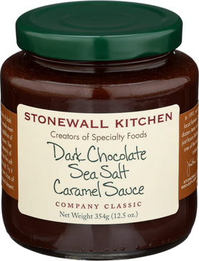 Stonewall Kitchen brownie topped with dark chocolate caramel sauce.