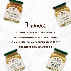 Stonewall Kitchen Caramelized Onion Mustard jar with rich sweetness for burgers and bites