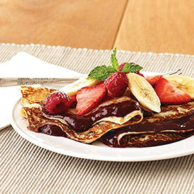 Stonewall Kitchen crepes with fillings on plate, sweet or savory