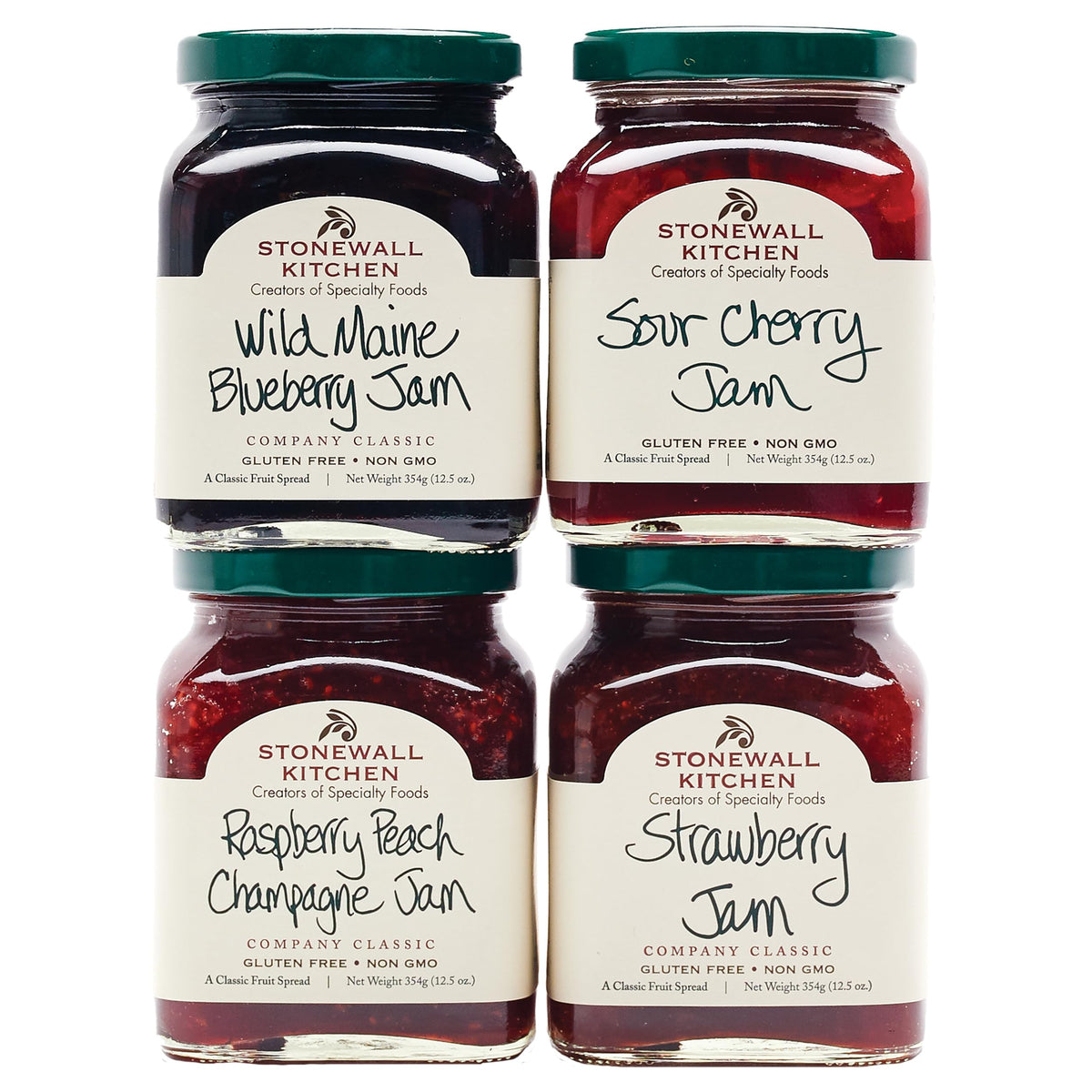 Stonewall Kitchen jam collection gift set displayed in a festive box for gifting