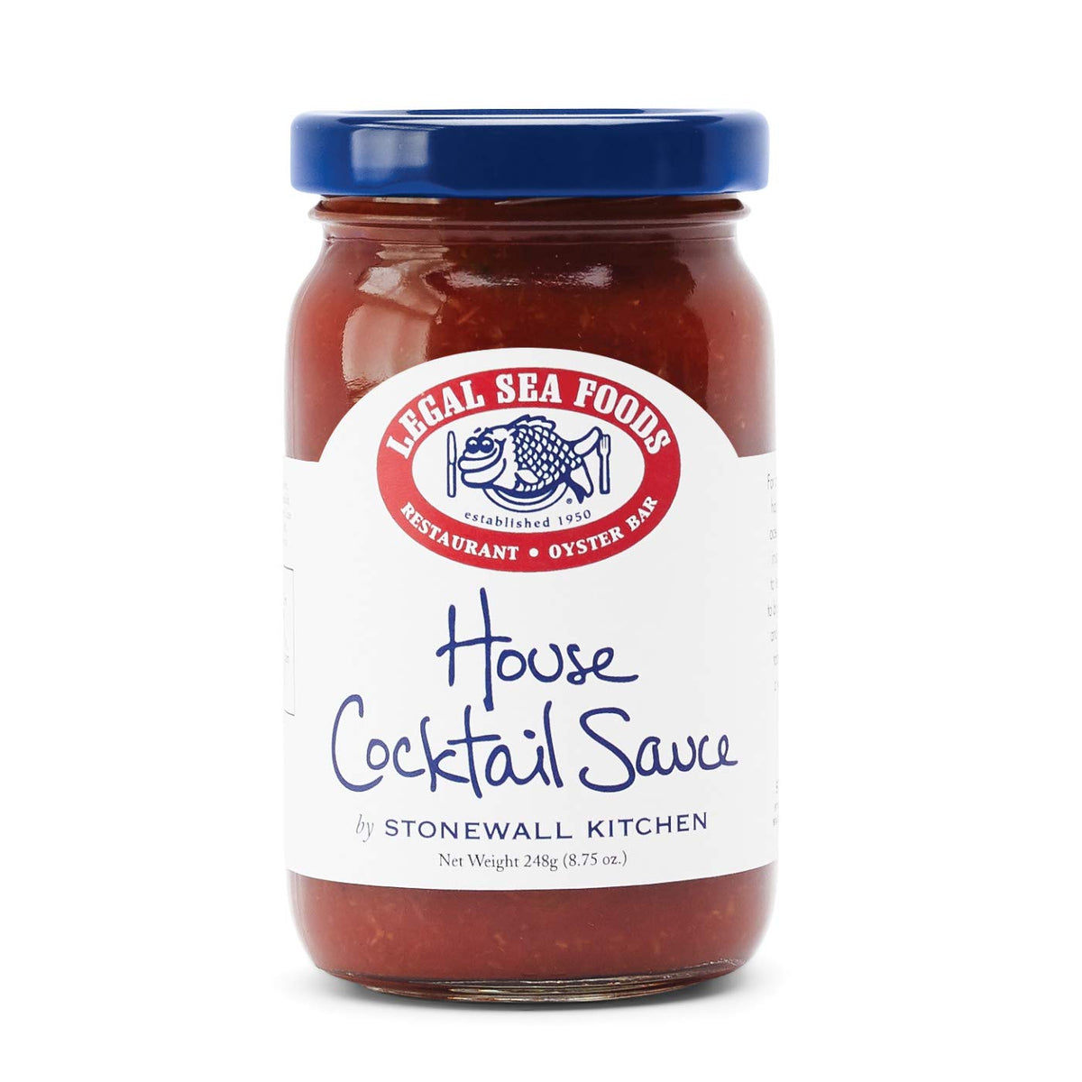 Stonewall Kitchen Legal Sea Foods House Cocktail Sauce bottle, ideal for shellfish at home