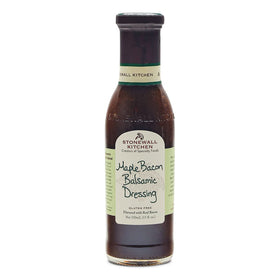 Stonewall Kitchen Maple Bacon Balsamic Dressing bottle ready to pour over salads