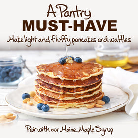 Stonewall Kitchen serving ideas featuring jams, jellies, and syrups on a breakfast spread.