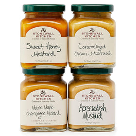 Stonewall Kitchen Mustard Collection Gift Set packaging ideal for gifting and display
