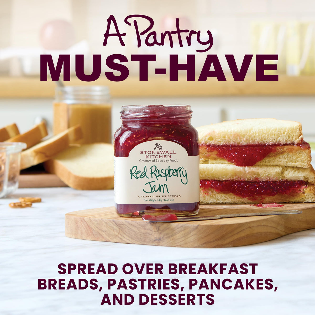 Stonewall Kitchen jar of red raspberry jam ideal for gifting baskets