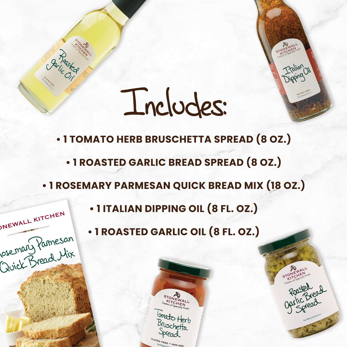 Stonewall Kitchen roasted garlic bread spread, ready to elevate bread boards.