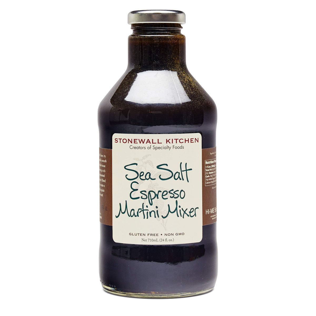 Stonewall Kitchen Sea Salt Espresso Martini Mixer bottle pour for smooth blend.