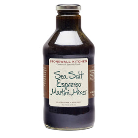 Stonewall Kitchen Sea Salt Espresso Martini Mixer bottle pour for smooth blend.