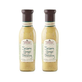Stonewall Kitchen sesame ginger dressing two-pack bottle adds vibrant flavor to salads.
