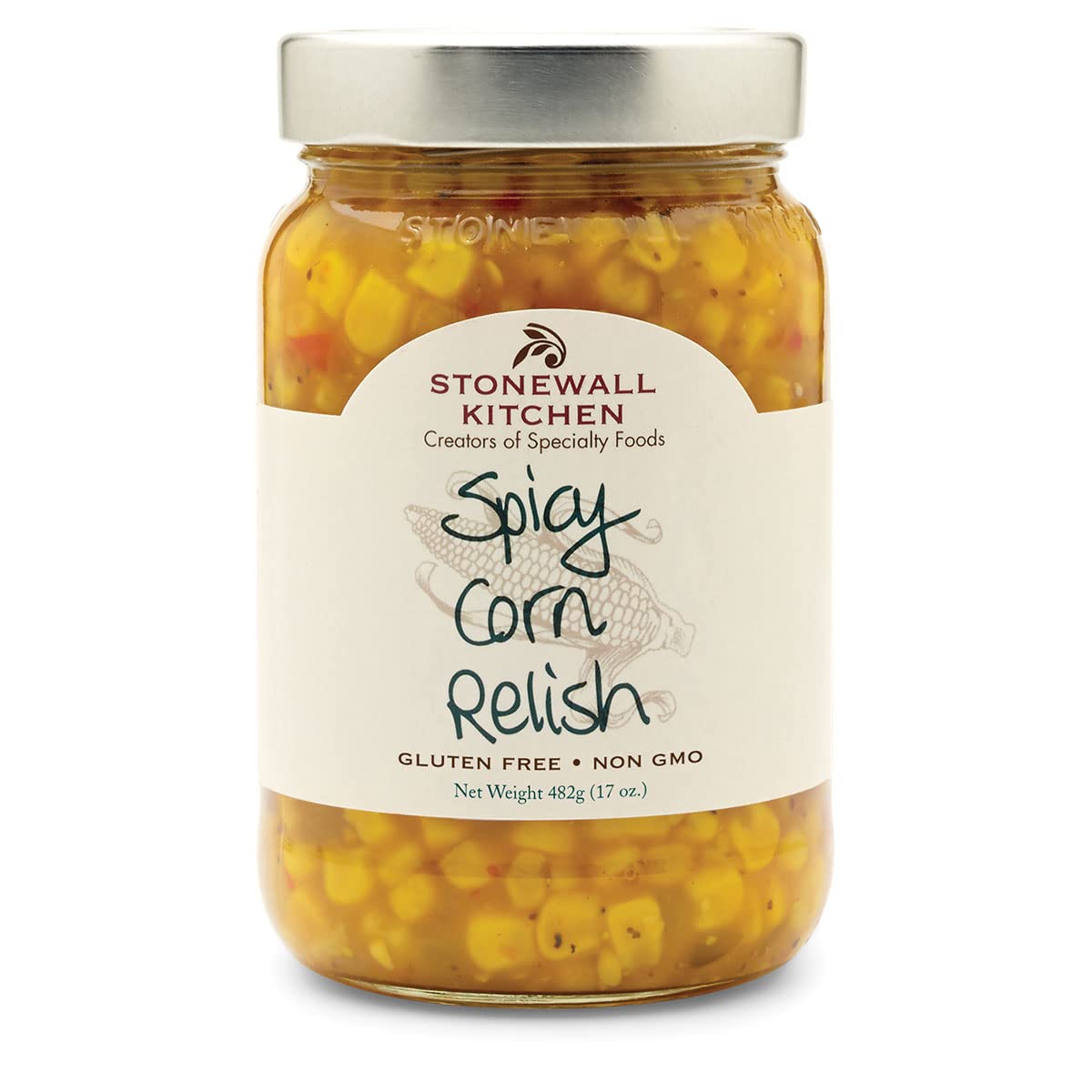 Stonewall Kitchen Spicy Corn Relish jar boosts bold flavor for everyday meals
