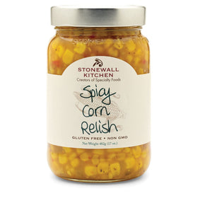 Stonewall Kitchen Spicy Corn Relish jar boosts bold flavor for everyday meals