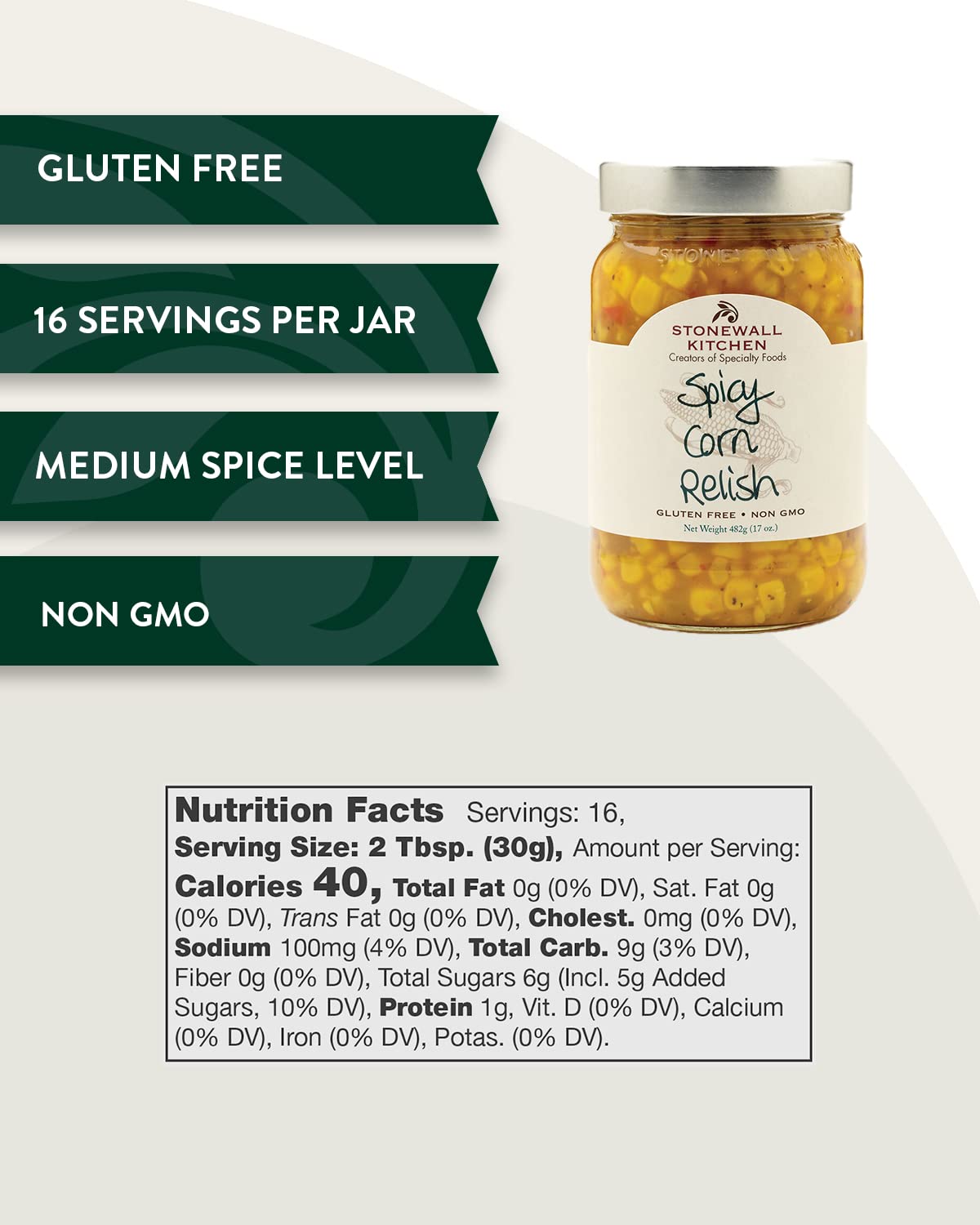 Stonewall Kitchen Spicy Corn Relish on nachos adds zesty heat